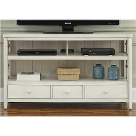 Coastal TV Console with Rope Accents                                                                      